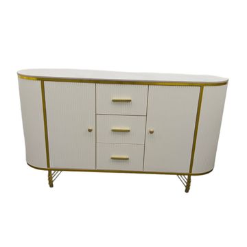 Marble TV Unit Stand - White and Gold
