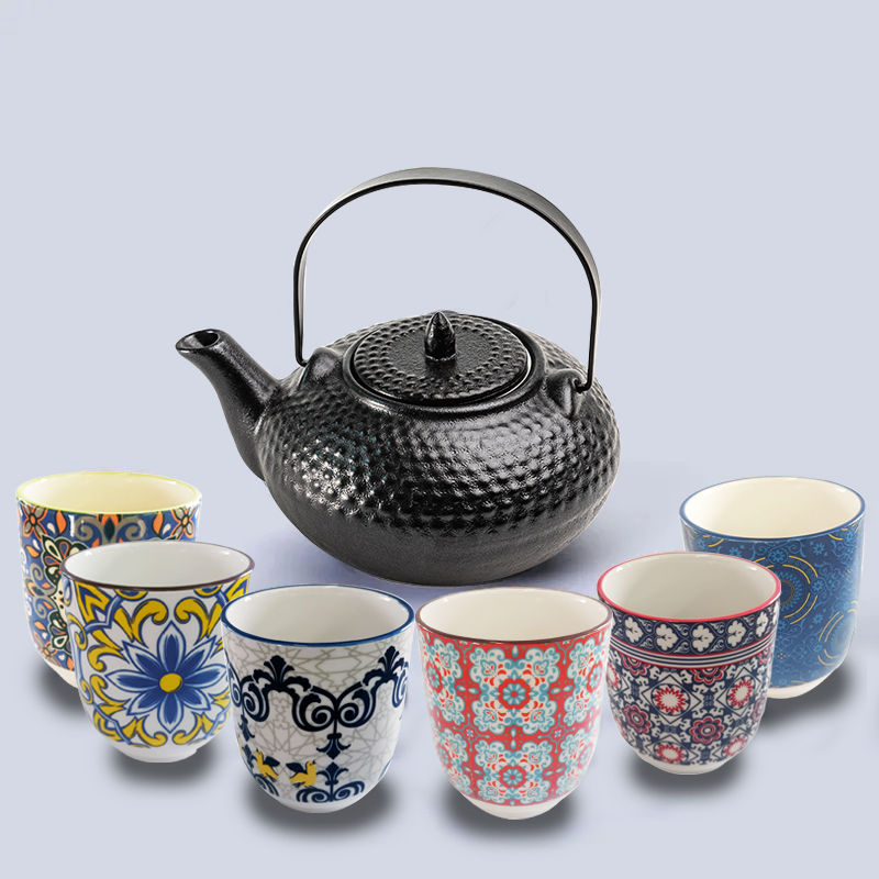 Ceramic Teapot with 6 Japanesestyle Teacups LEROY MERLIN South Africa