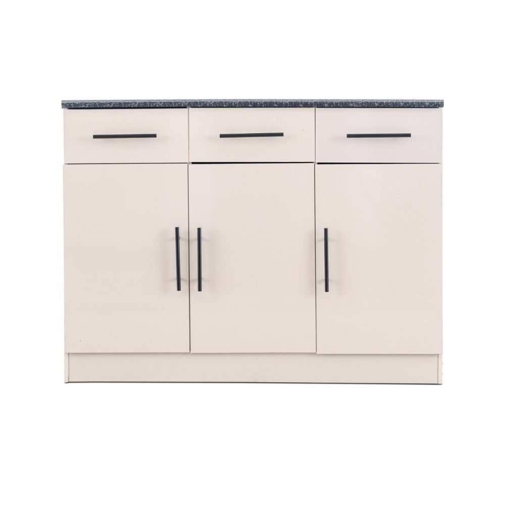 3-Door Kitchen Base Cabinet 1200 mm – Modern Storage Unit with Easy ...