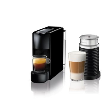 Nespresso Essenza Bundle With Aeroccino Milk Frother - Piano Black