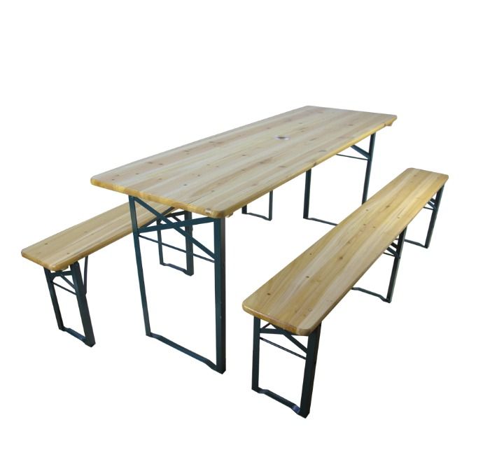 Vividitto - Wooden Table and Bench Set