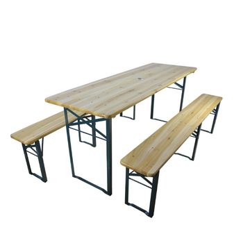 Vividitto - Wooden Table and Bench Set