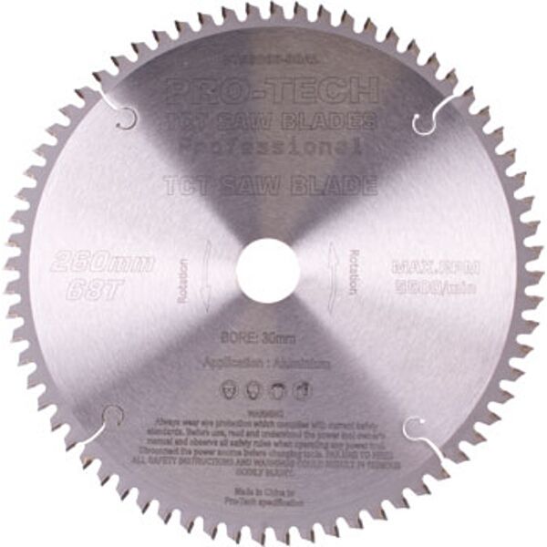 Saw Blade Tct 260X2.4X30X68T Aluminium Prof. Pro-Tech Fes. Kapex