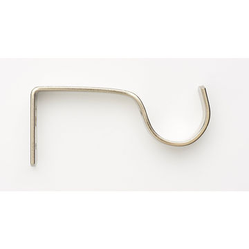 32 mm Steel Rod Sngl  Bracket Brushed Silver (n)
