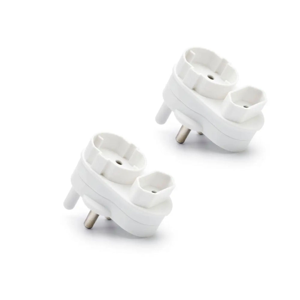 Woodly Adaptor, 2 x Schuko, 1 x 2Pin Set of 2
