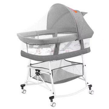 3-in-1 Bedside Baby Bassinet Sleeper Crib with Bed Nets