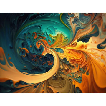 Canvas Wall Art - Canvas Wall Art-Vibrant Colorful Dutch Pour - B1246 - [120 x 80 cm]