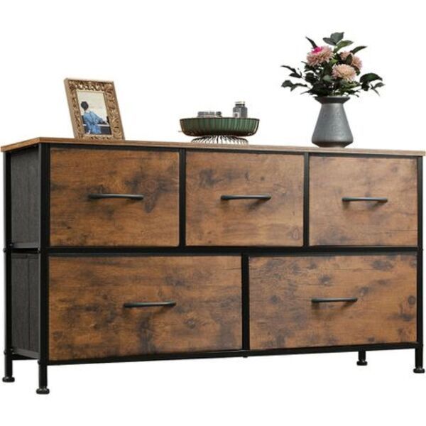 5-DRAWER STORAGE- RUSTIC BROWN