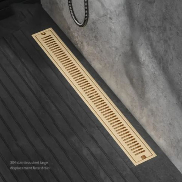 HOMZ GOLD 60CM SHOWER TRAP SUS304 STAINLESS STEEL