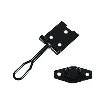 65mm Wire Hasp & Staple Black Jap Plated