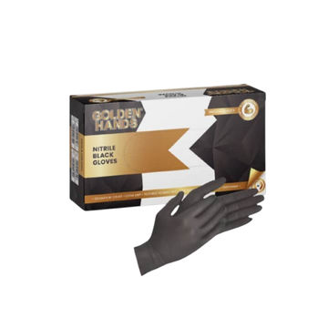 Golden Hands Black Nitrile (100 per box) XL