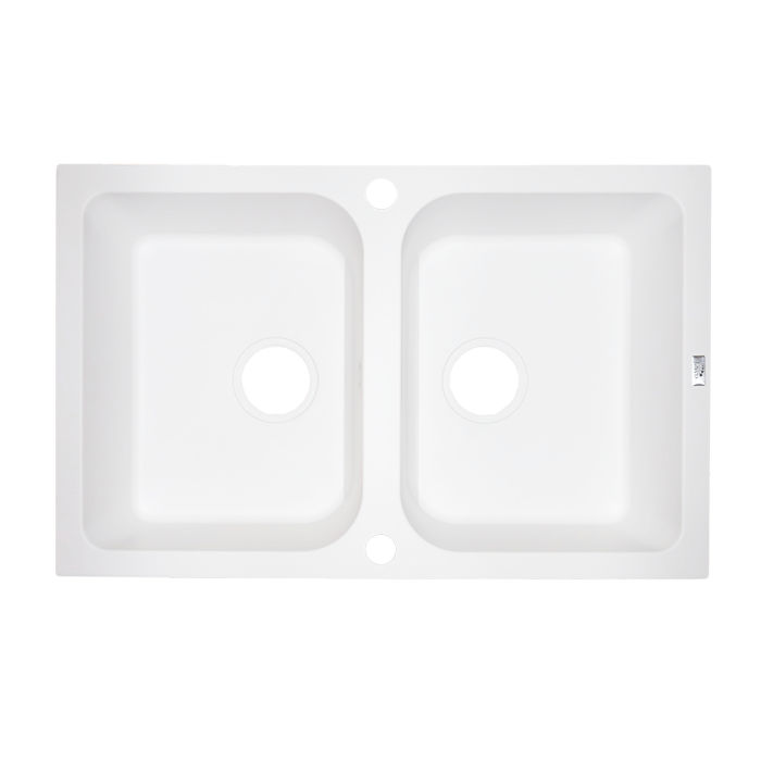 Laveo Celia Granite Sink 2 Bowl White LEROY MERLIN South Africa