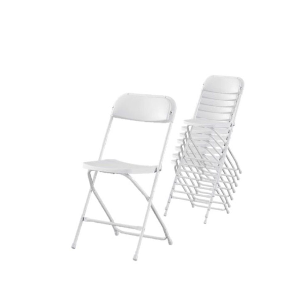TOCC Yang Plastic Folding Chair White Set of 8