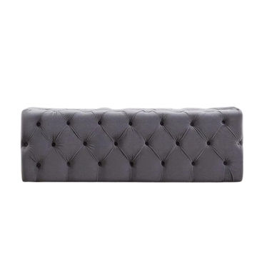 Dia Tufted Rectangle Cocktail Non-Storage Ottoman - Grey