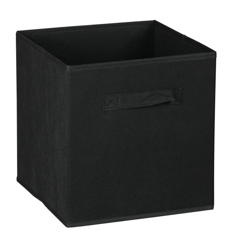 Vava Packman Collapsible Fabric Organiser Storage Basket - Black - 5 Pack  