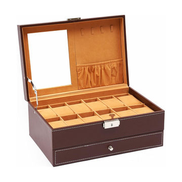 12-watch-storage-box-and-sunglasses-jewellery-drawer-with-mirror