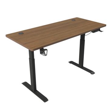 Height Adjustable Electronic Standing Desk - Walnut (Y100WA)