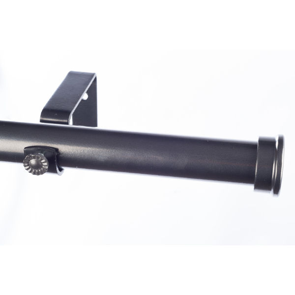 Curtain end cap matt black 28mm