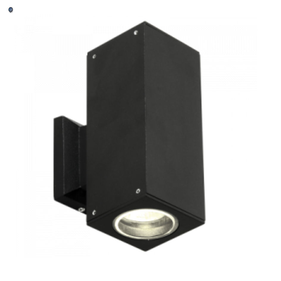 Square Die Cast Aluminium Wall Bracket Up / Down Facing Glass Cover