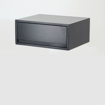 Fihlo Black One Drawer Floating Side Table