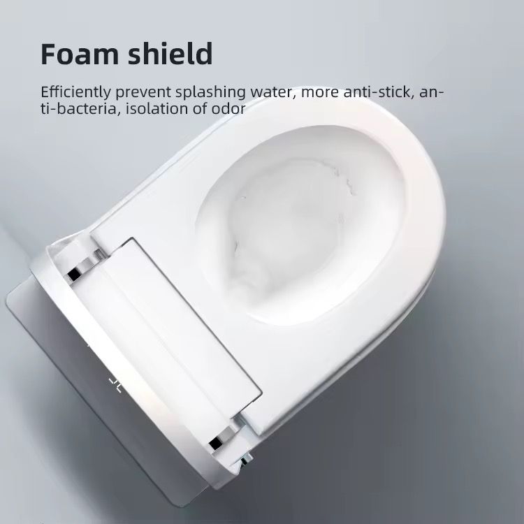 Smart Toilet with Bidet Built In, Foot Sensor Operation, Elongated Tankless Toilet with Automatic Flush, Dual Flush, Heated Bidet Seat for Bathrooms
