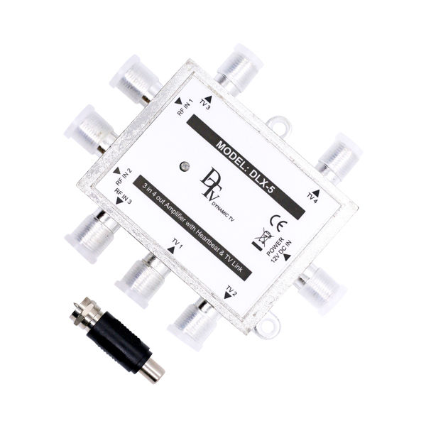 DTV 3-IN-4-OUT Amplifier with Heartbeat & TV Link (DLX-5)
