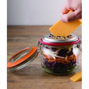Kilner Clip Storage Jar with Grater Lid – 500ml