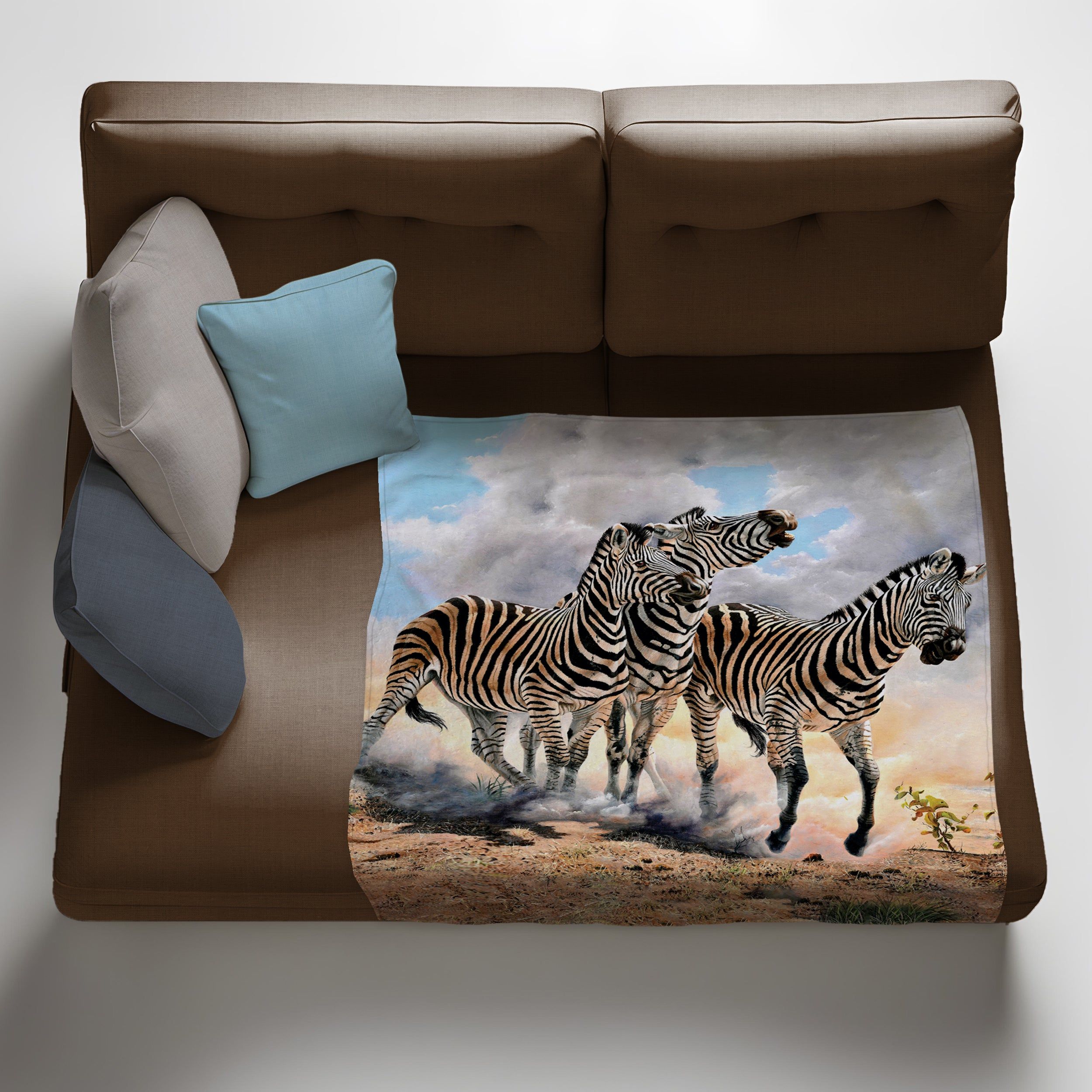 Zebra fleece blanket hotsell