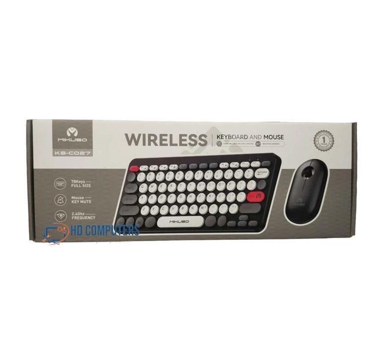 MIKUSO WIRELESS COMBO KEYBOARD AND MOUSE
