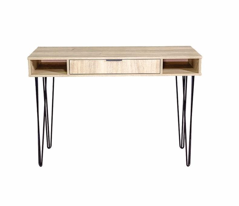Lima One Drawer Workstation Desk Karlstad Oak