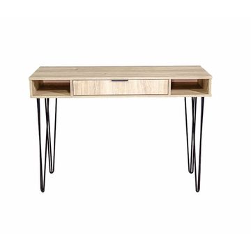 Lima One Drawer Workstation Desk Karlstad Oak