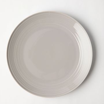 Jenna Clifford - Embossed Lines Light Grey Dinner Plate Set of 4
