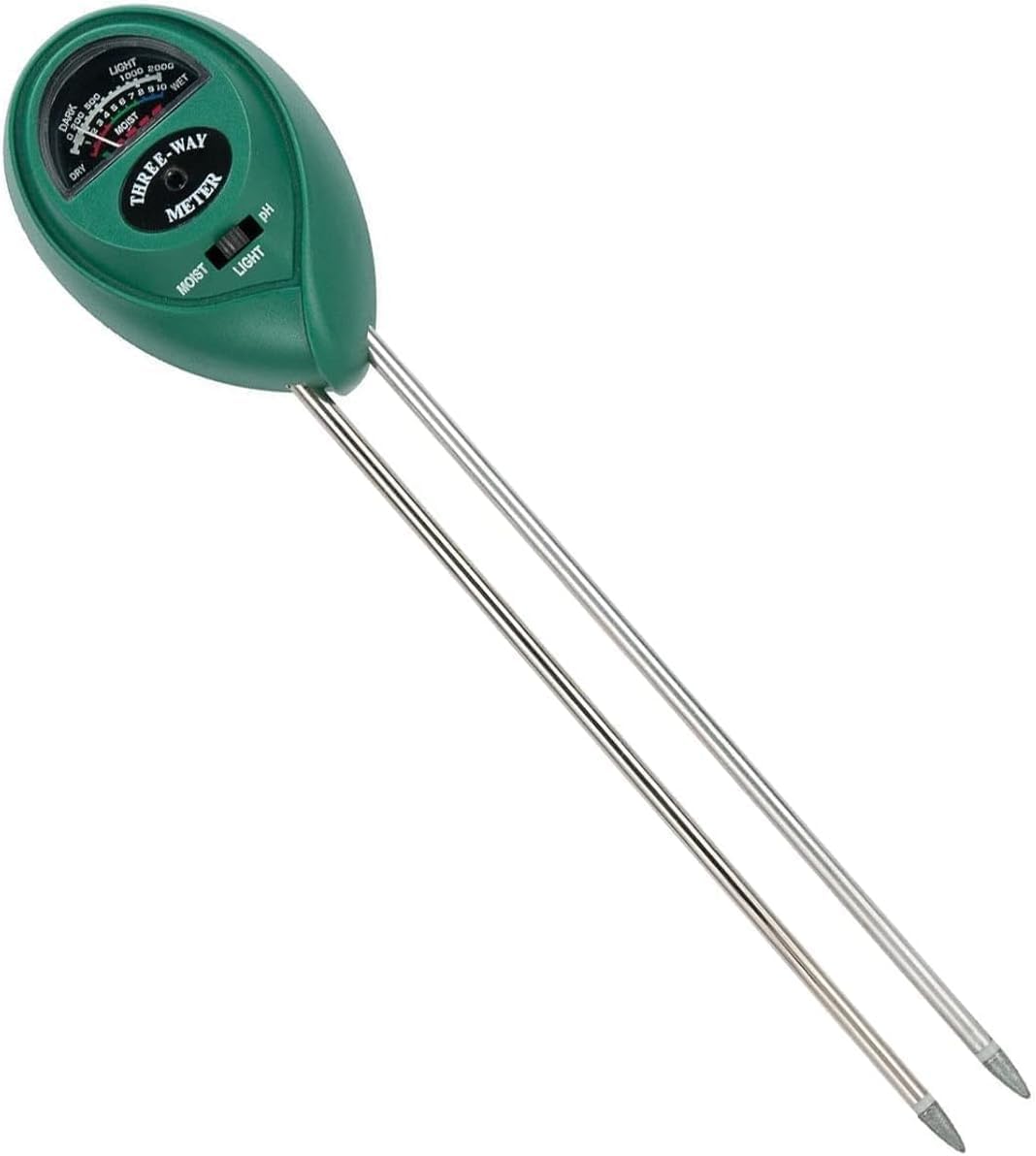 3-in-1 multifunctional soil tester with moisture meter, pH, and sunlight detection