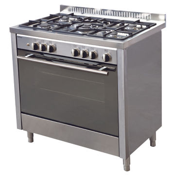 EUROGAS 90cm Freestanding Full Gas Stainless- Steel Stove MQB612GI