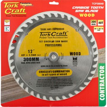 Blade Contractor 300 X 40T 30/1/20/16 Circular Saw Tct