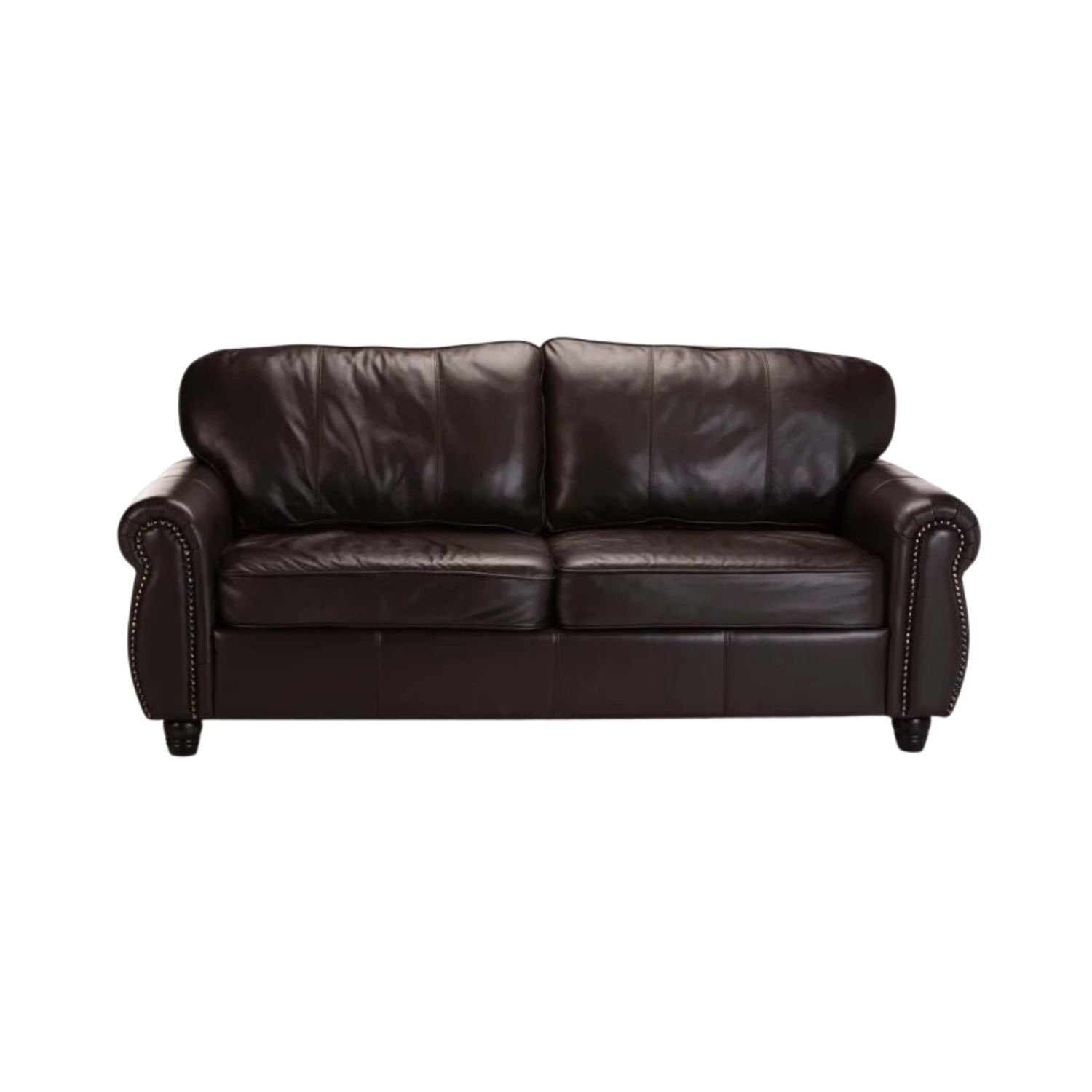 Oxblood Genuine Leather 3 Seater Sofa