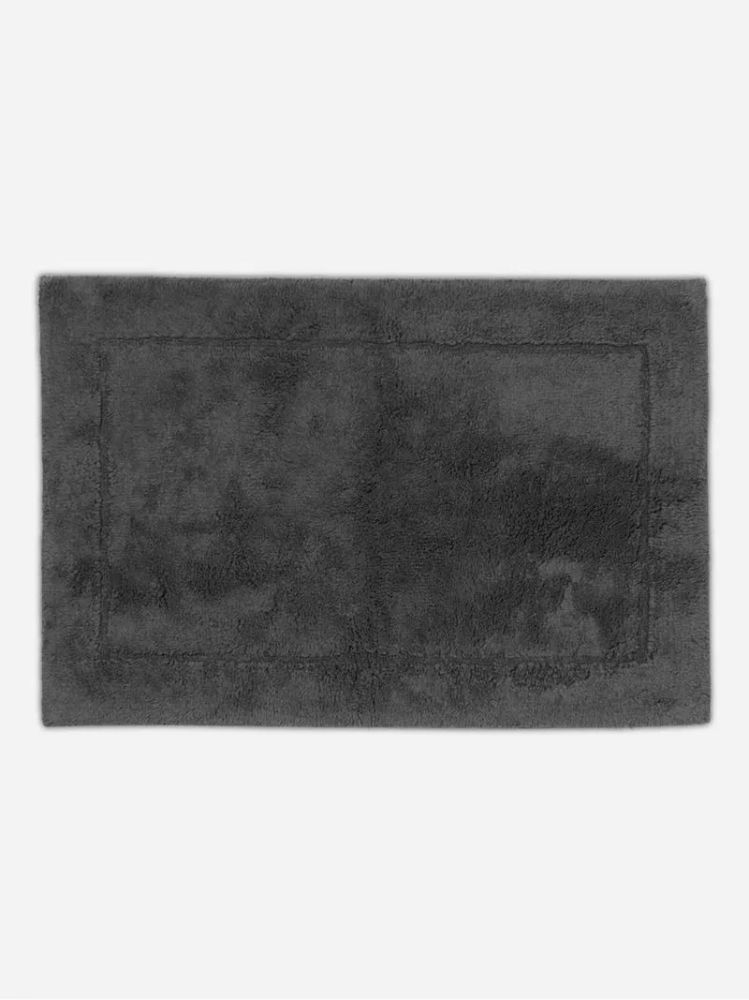 Cotton Bath Mat Medium 60 90cm Charcoal – 100% BCI Cotton Absorbent Bathroom Mat