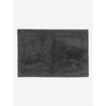 Cotton Bath Mat Medium 60 90cm Charcoal – 100% BCI Cotton Absorbent Bathroom Mat