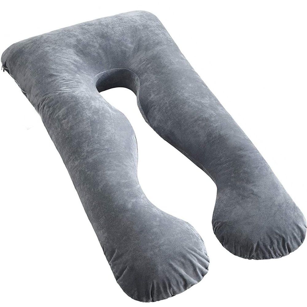 GreenLeaf Full Body Pregnancy Pillow U Shape – Grey