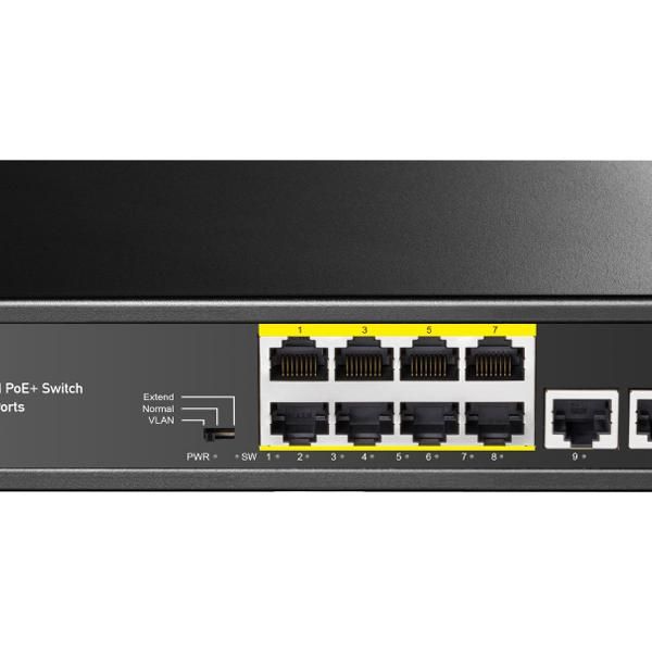 Cudy Cd-Fs1010P - 10 Port Fast Ethernet Switch With 8 Poe Ports High Power 115W Vlan & Extender
