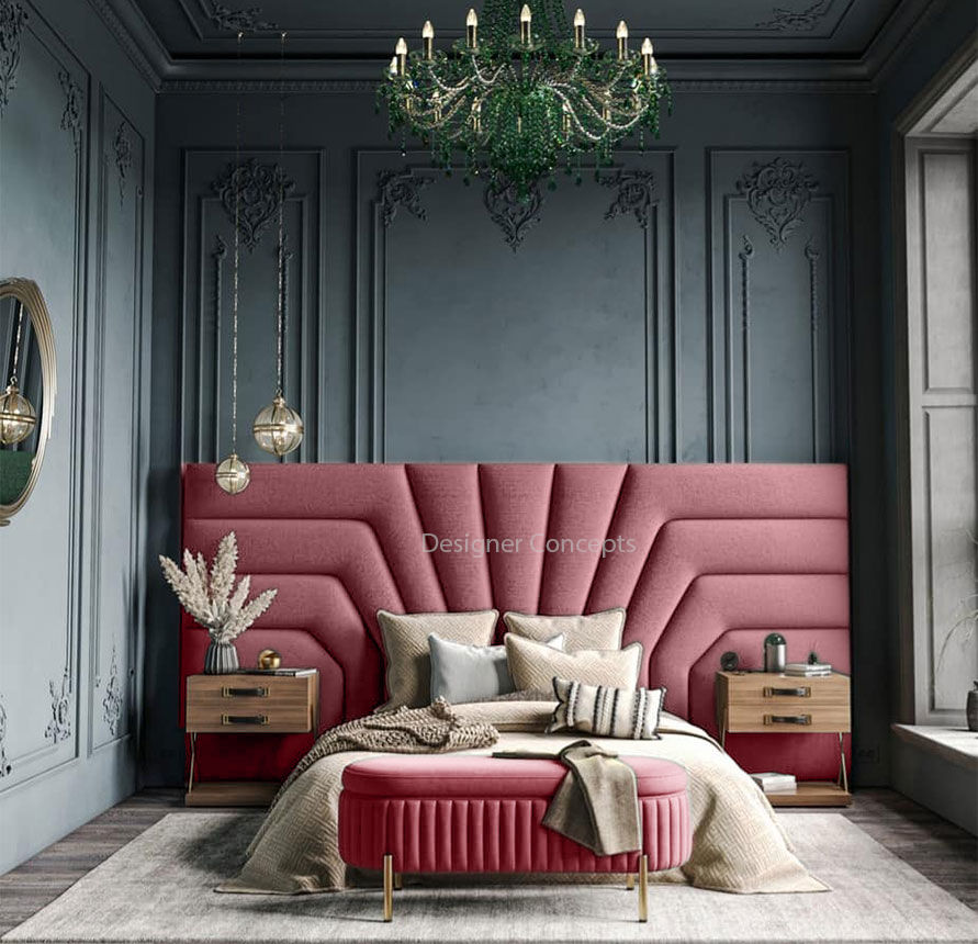 Isadora Overlap HeadboardKing Pink