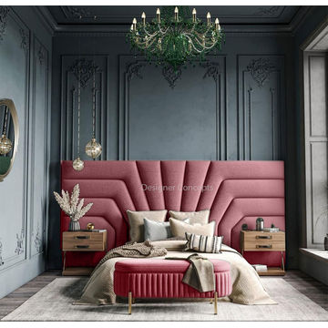 Isadora Overlap HeadboardKing Pink