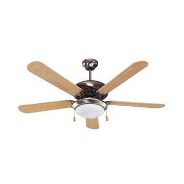 Eurolux Radiant Ceiling Fan with Light Satin Chrome E27