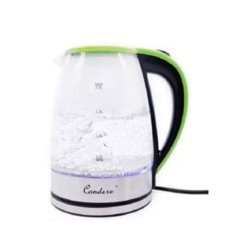Condere - 2 Litre Cordless Glass Electric Kettle - Green
