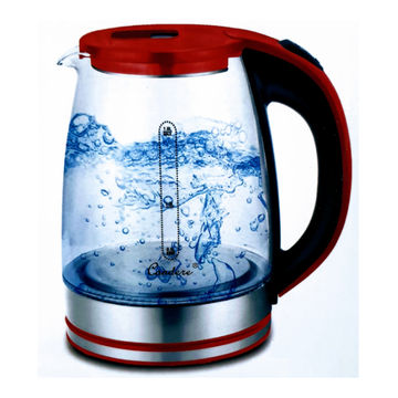 Cordless Electric Glass Kettle 2 Litre - Red
