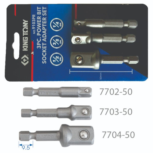 King Tony - Ball Retainer Type Socket 1/4" 3/8" 1/2" - 8 Pack