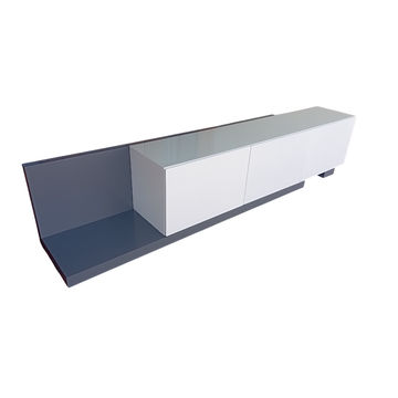 Teddy-George Tv stand - White/Light grey on Dark Grey