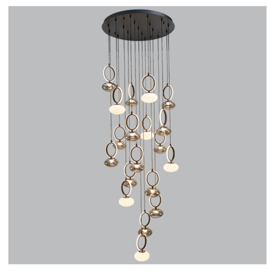Aluminium and Clear Glass Wall Mount
