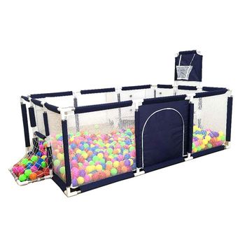 Baby Playpen - Rectangle - Navy