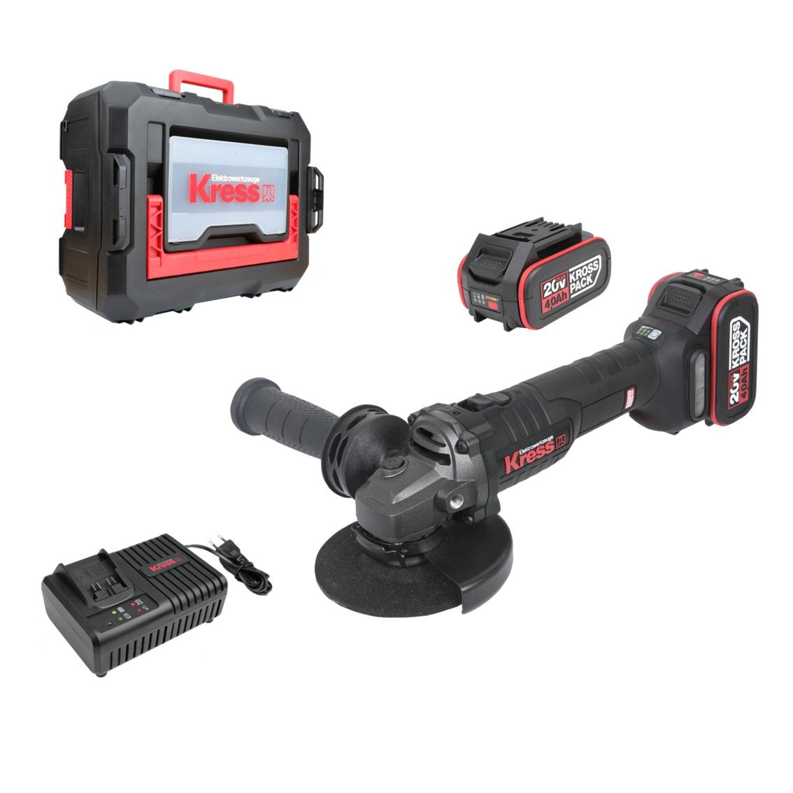 KRESS Grinder BL 3 speed 115mm 20V KIT
